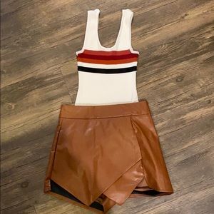 Skort and tank top outfit